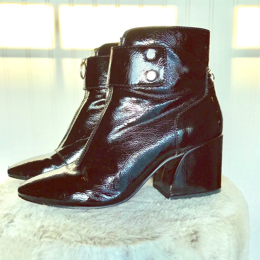 Ankle Boot Patent Leather Super Chunky Heel